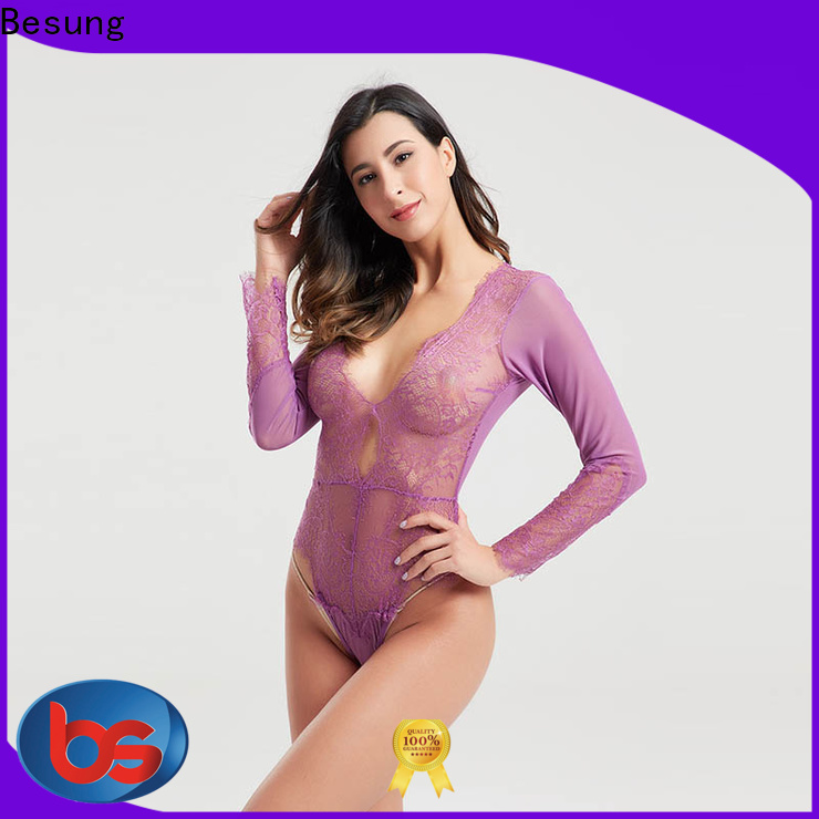 Besung custom black lingerie bodysuit lingerie for women