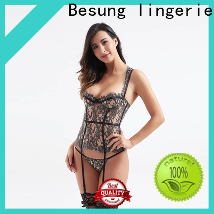 Besung symmetry black corset factory price for hotel