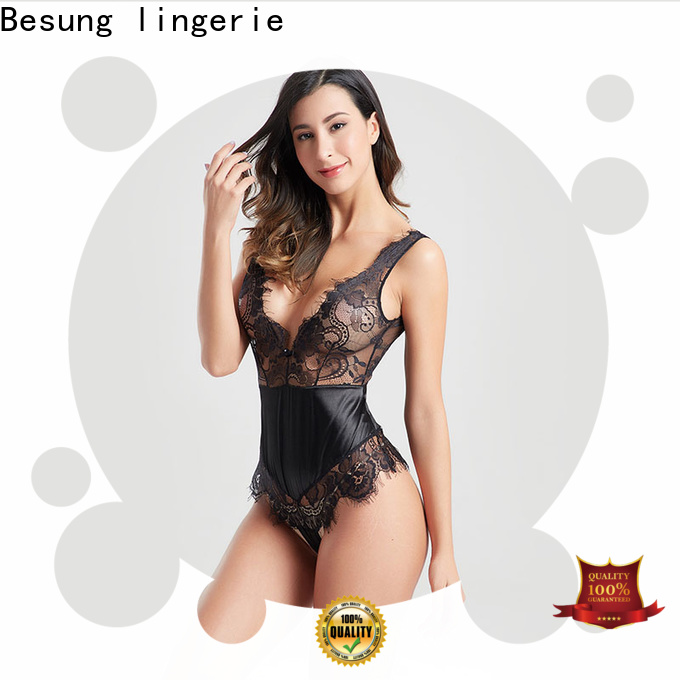 Besung low price nude lace bodysuit lingerie for women