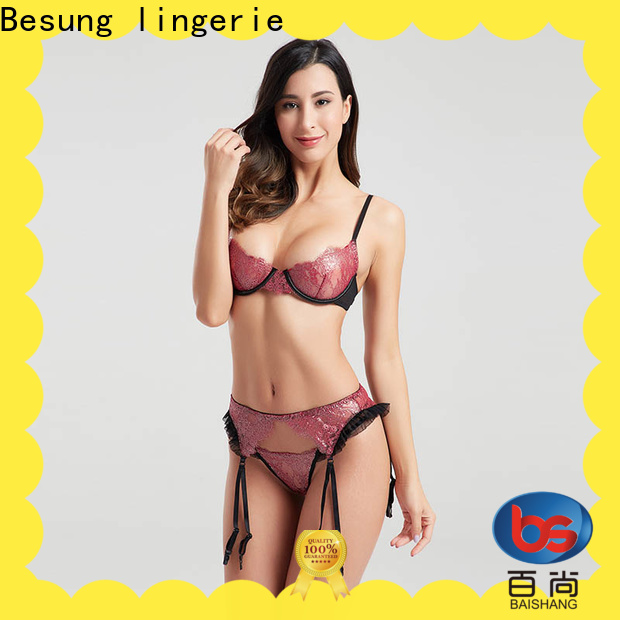 Besung hot-selling black lingerie certifications for lover