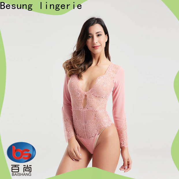 Besung hollow white lingerie bodysuit free design for home