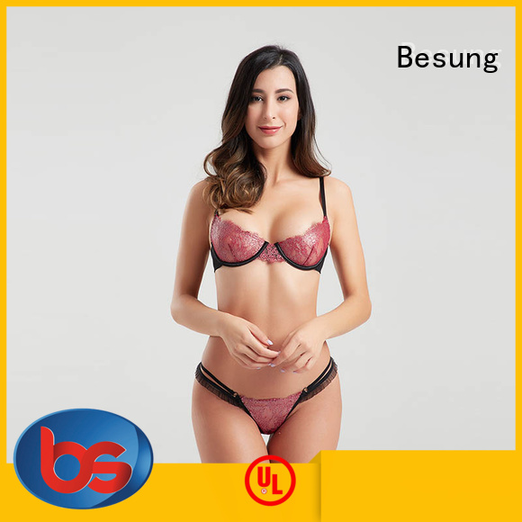 Besung low cost nude lingerie lace for hotel