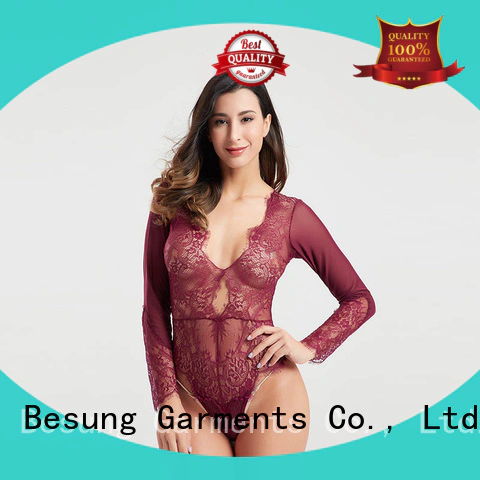 Besung hollow black lace body check now for hotel