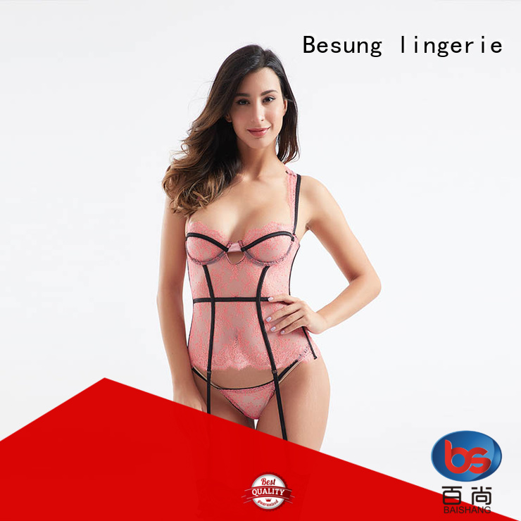 Besung red bustier corset lingerie oem for lover