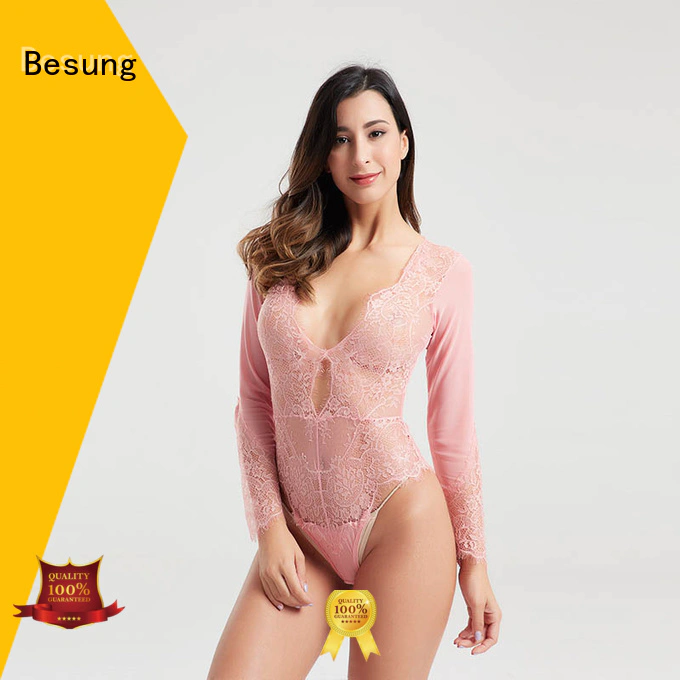 Besung backless sexy black bodysuit at discount for home