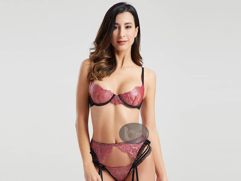 Besung threepiece nude lingerie order now for home
