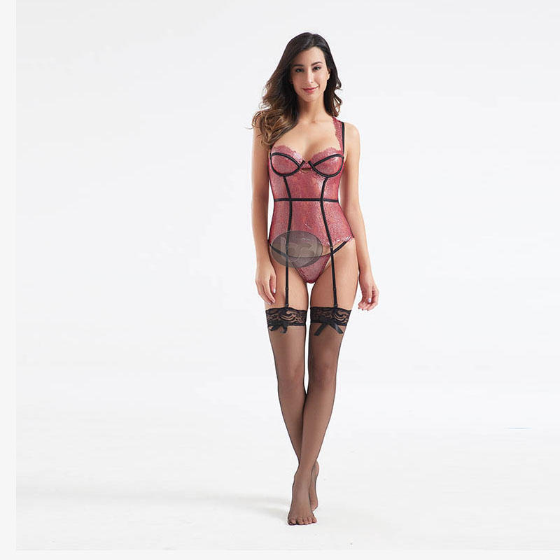 Elegant sexy lace symmetry mesh sexy corset BSQ175-1